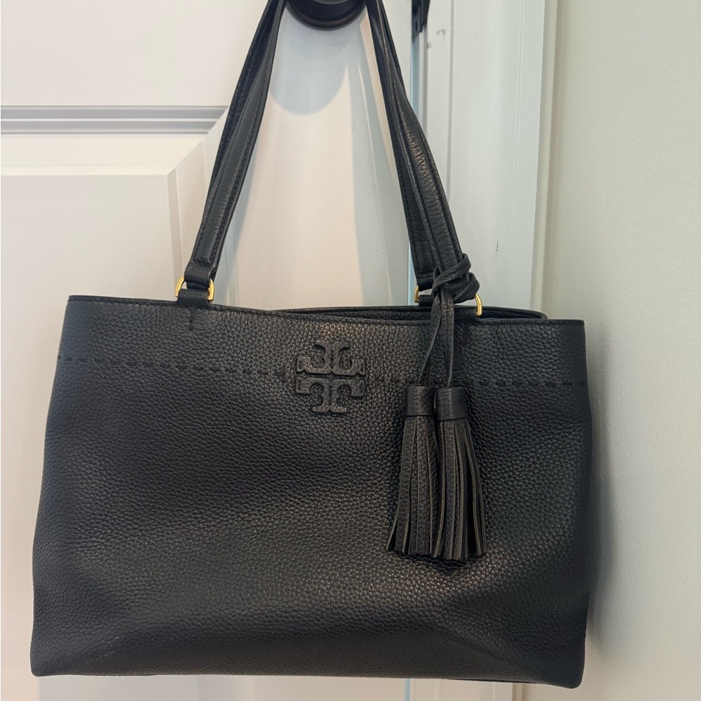 Tory Burch Black Pebbled Leather Purse